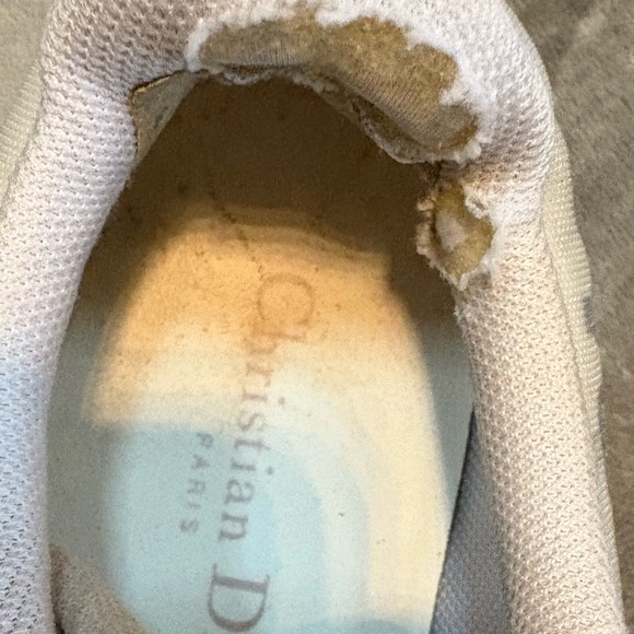 Dior Cream and French Blue Logo Sneakers size 36 - Picture 10 of 16